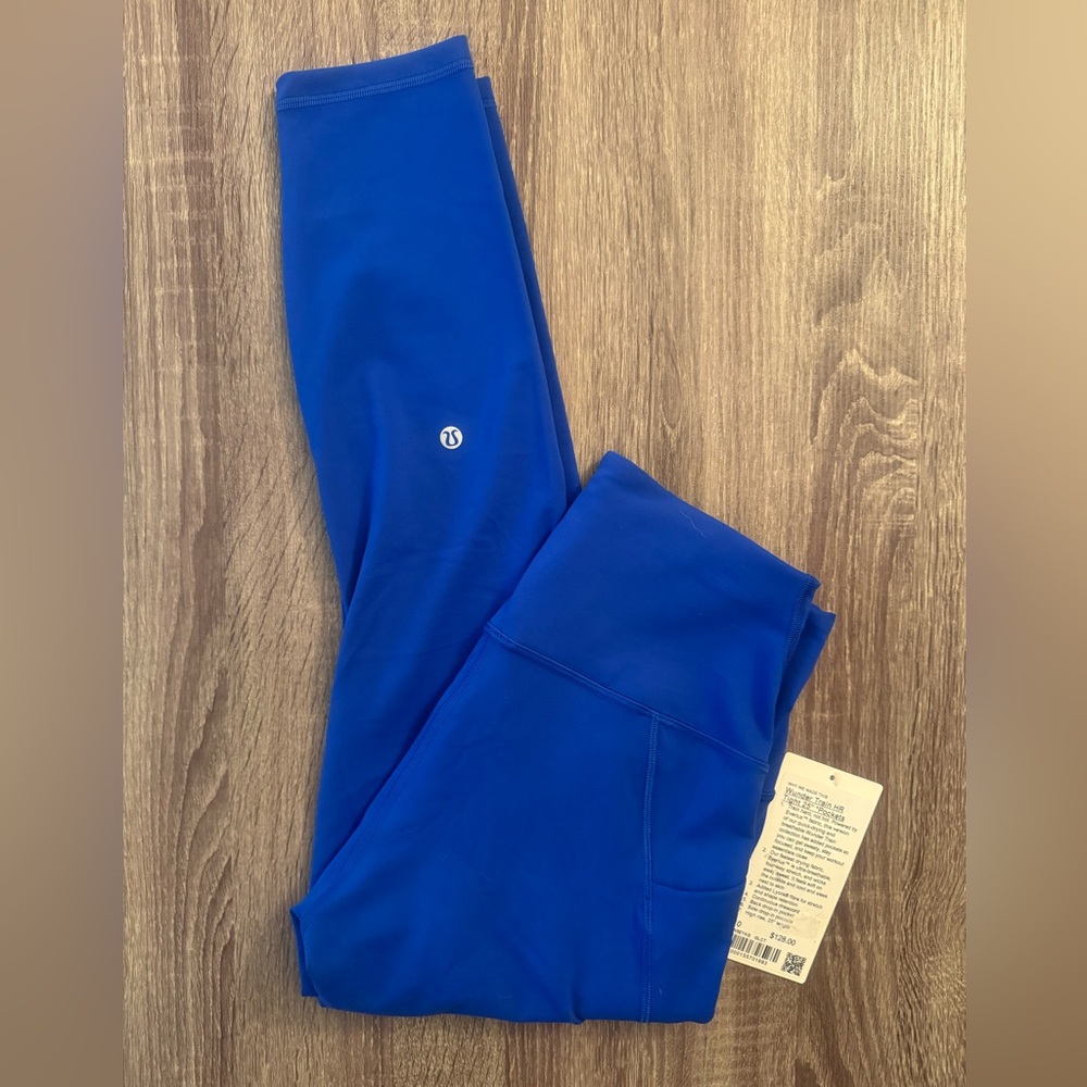 Lululemon Wunder Train High-Rise Tight 25",Galatic Cobalt, Royal Blue, Size 10.